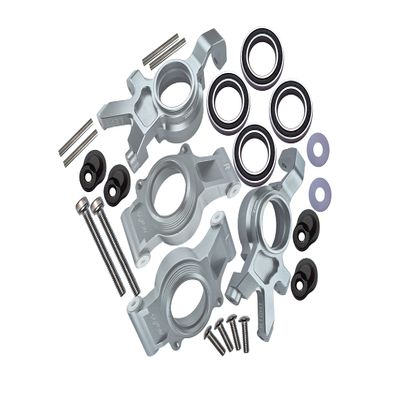 GPM 24Pc Set Upgrades Aluminum Front & Rear Oversized Knuckle Arm for 1/5 X-MAXX 6S Monster Truck & 1/5 X-MAXX 8S Monster Truck RC Cars (Silver)