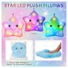 Juexica 3 Pcs 13 Inch LED Twinkle Star Soft Plush Pillow Glowing Stuffed Star Light up Throw Pillow Toys Night Light Cushions for Kids Birthday Gifts Room Home Office Decoration view 2