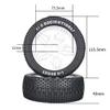 2pcs 1/8 Off-Road Vehicle Tires Multicolor Small Ding Wear-Resistant Racing Rally Tire RC Remote Control Short Truck Model Car (White) view 2