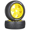 2pcs 1/8 Off-Road Vehicle Tires Multicolor Small Ding Wear-Resistant Racing Rally Tire RC Remote Control Short Truck Model Car (Yellow) view 1
