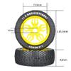 2pcs 1/8 Off-Road Vehicle Tires Multicolor Small Ding Wear-Resistant Racing Rally Tire RC Remote Control Short Truck Model Car (Yellow) view 2