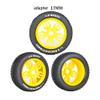 2pcs 1/8 Off-Road Vehicle Tires Multicolor Small Ding Wear-Resistant Racing Rally Tire RC Remote Control Short Truck Model Car (Yellow) view 3