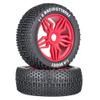 2pcs 1/8 Off-Road Vehicle Tires Multicolor Small Ding Wear-Resistant Racing Rally Tire RC Remote Control Short Truck Model Car (red) view 1