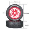 2pcs 1/8 Off-Road Vehicle Tires Multicolor Small Ding Wear-Resistant Racing Rally Tire RC Remote Control Short Truck Model Car (red) view 2