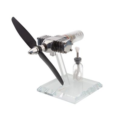 GENYUU External Combustion Engine Model, Plane Head Pocket Free-Piston Stirling Engine Motor Model, Physics Science Experiment Toy Kits for Adults and Teenagers