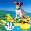 Chivao 48 Pcs Mini Rubber Ducks with Sunglasses in Bulk Small Duck Gift Bathtub Toys for Holiday Cruise Birthday Party Favor(Multicolor) view 2