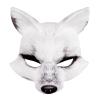 NICEYST Fun Animal Halloween Mask Furry Half Face Mask Bunny Masks Halloween Cosplay Costume Carnival Party Costume Props (Style 2-White Lowrie) view 1