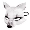 NICEYST Fun Animal Halloween Mask Furry Half Face Mask Bunny Masks Halloween Cosplay Costume Carnival Party Costume Props (Style 2-White Lowrie) view 2