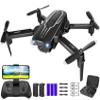 Mini Drone with Camera for Adults Kids - 1080P HD FPV Camera Drones with 90 Adjustable Lens, Gestures Selfie, One Key Start, 360 Flips, Toys Gifts RC Quadcopter for Boys Girls with 2 Batteries view 1
