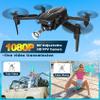 Mini Drone with Camera for Adults Kids - 1080P HD FPV Camera Drones with 90 Adjustable Lens, Gestures Selfie, One Key Start, 360 Flips, Toys Gifts RC Quadcopter for Boys Girls with 2 Batteries view 2