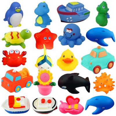 Dimple Set of 20 Floating Bath Toys, Sea Animals Squirter Toys for Boys & Girls, Assorted Sea Animals Friends, Squeeze to Spray! Tons of Fun, Great for Kids & Toddlers