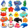 Dimple Set of 20 Floating Bath Toys, Sea Animals Squirter Toys for Boys & Girls, Assorted Sea Animals Friends, Squeeze to Spray! Tons of Fun, Great for Kids & Toddlers view 1