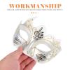 Polygonal Note Mask Mens Outdoor Clothing Masks Prop Masquerade Ball Masks Festival Women Masks Drama Masks Plastic Face Mask Photography Prop White Accessories Cosplay Man view 2