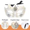 Polygonal Note Mask Mens Outdoor Clothing Masks Prop Masquerade Ball Masks Festival Women Masks Drama Masks Plastic Face Mask Photography Prop White Accessories Cosplay Man view 4