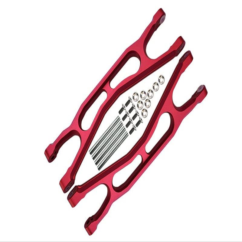 Aluminum 6061-T6 Front Or Rear Extended Upper Arms For Traxxas 1:5 X Maxx 8S With WideMAXX #7895 / XRT 8S Monster Truck Upgrades - Red