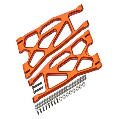 Aluminum 6061-T6 Front Or Rear Extended Lower Arms For Traxxas 1:5 X Maxx 8S With WideMAXX #7895 / XRT 8S Monster Truck Upgrades - Orange