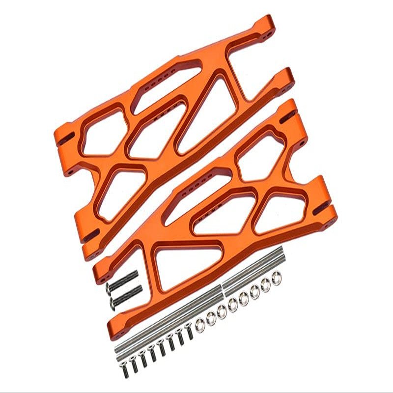 Aluminum 6061-T6 Front Or Rear Extended Lower Arms For Traxxas 1:5 X Maxx 8S With WideMAXX #7895 / XRT 8S Monster Truck Upgrades - Orange