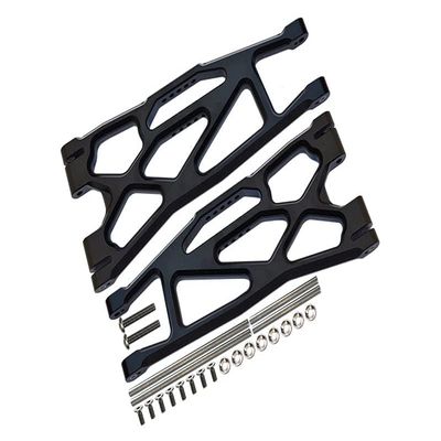 Aluminum 6061-T6 Front Or Rear Extended Lower Arms For Traxxas 1:5 X Maxx 8S With WideMAXX #7895 / XRT 8S Monster Truck Upgrades - Black