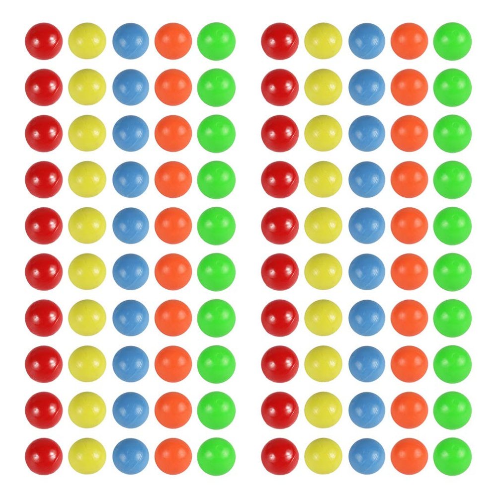 Toddmomy 100Pcs Colorful Plastic Balls for Kids - Perfect for Games Counting and Educational Play 15Mm Diameter