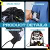 Eccliy 20 Pcs Video Game Party Favor Bags Gamer Birthday Party Drawstring Bags for Kids Boys Girls 12 x 10 Inch Gaming Goodie Treat for Game on Theme Decorations Supplies(Black, White,Vivid Style) view 3