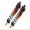 Aluminum 6061-T6 Rear L-Shape Emulation Piggy Back (Built-In Piston Spring) Adjustable Spring Dampers 143mm For Traxxas 1/8 4WD Sledge Monster Truck 95076-4 - 2Pc Set Orange view 1