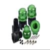 Aluminum 7075-T6 Hex Adapters (+6.5mm) And Wheel Lock For Traxxas 1:8 4WD Sledge 95076-4/1:10 E-Revo 2.0 VXL Brushless 86086-4/1:10 4WD Maxx With WideMAXX 89086-4 - 20Pc Set Green view 1