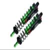 Aluminum 6061-T6 Front L-Shape Emulation Piggy Back (Built-In Piston Spring) Adjustable Spring Dampers 128mm For Traxxas 1/8 4WD Sledge Monster Truck 95076-4 - 2Pc Set Green view 1