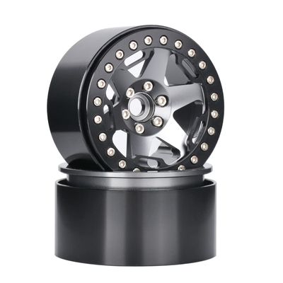 2pcs RC Car 1/8 1/10 for KM3 Tank 300 Universal Wheel Hub Climbing Model Car 2.2 Inch Metal Wheel Tire Modification LT18072 (Grey)