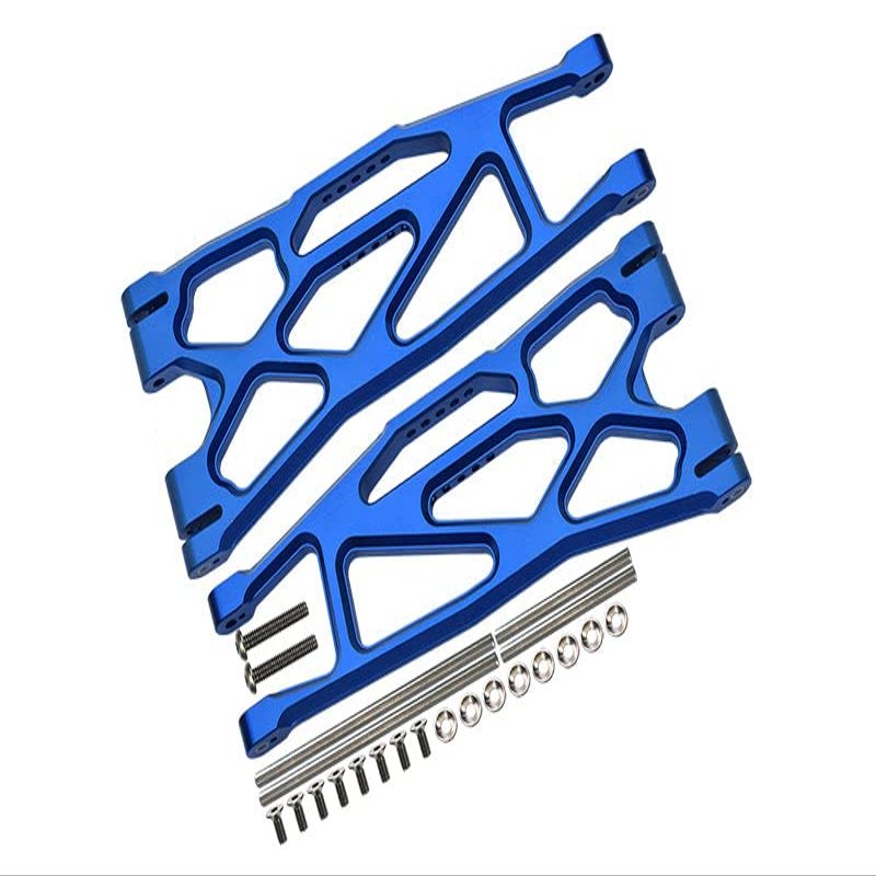 Aluminum 6061-T6 Front Or Rear Extended Lower Arms For Traxxas 1:5 X Maxx 8S With WideMAXX #7895 / XRT 8S Monster Truck Upgrades - Blue