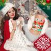 Leitee 10 Pcs Christmas Bracelets Gifts for Women Heishi Surfer Bracelets Polymer Clay Stretch Jewelry Party Favor Supplies view 2