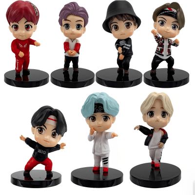 Surprise September 7pcs Cake Toppers Character Set Action Figures Toys, Mini Figurines Dolls Birthday Party Supplies Car Desktop Birthday Decorations (D)