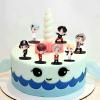 Surprise September 7pcs Cake Toppers Character Set Action Figures Toys, Mini Figurines Dolls Birthday Party Supplies Car Desktop Birthday Decorations (D) view 3