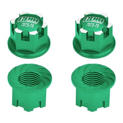 Aluminum 7075-T6 Wheel Lock for Traxxas 1:8 4WD Sledge / 1:5 X Maxx 6S / X Maxx 8S / XRT 8S / 1:6 Sand Car 8S / 1:10 E-Revo 2.0 VXL / 1:10 Maxx with WideMAXX - 4Pc Set Green