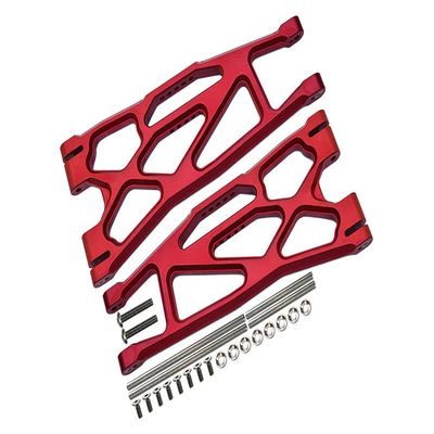 Aluminum 6061-T6 Front Or Rear Extended Lower Arms For Traxxas 1:5 X Maxx 8S With WideMAXX #7895 / XRT 8S Monster Truck Upgrades - Red