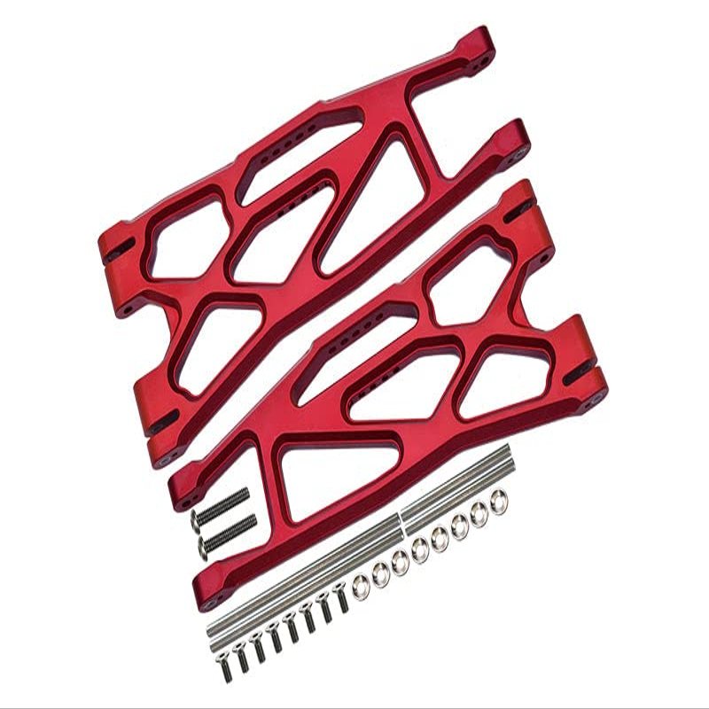 Aluminum 6061-T6 Front Or Rear Extended Lower Arms For Traxxas 1:5 X Maxx 8S With WideMAXX #7895 / XRT 8S Monster Truck Upgrades - Red