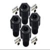 Aluminum 7075-T6 Hex Adapters (+6.5mm) For Traxxas 1:8 4WD Sledge 95076-4/1:10 E-Revo 2.0 VXL Brushless 86086-4/1:10 4WD Maxx With WideMAXX 89086-4 - 16Pc Set Black view 1
