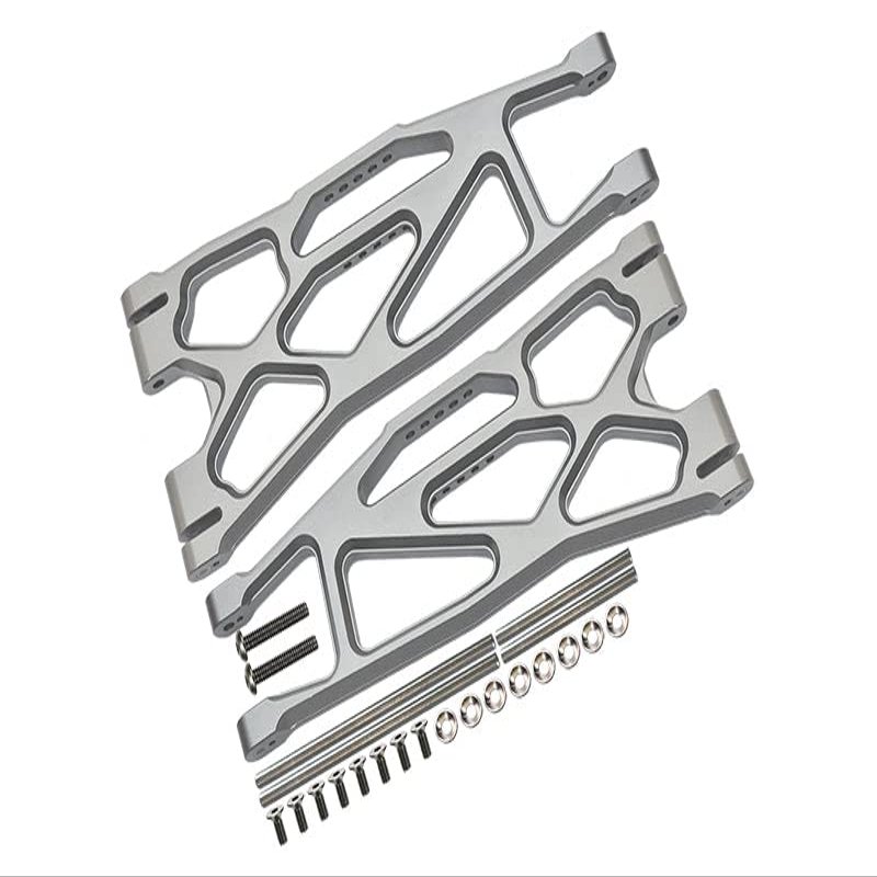 Aluminum 6061-T6 Front Or Rear Extended Lower Arms For Traxxas 1:5 X Maxx 8S With WideMAXX #7895 / XRT 8S Monster Truck Upgrades - Silver