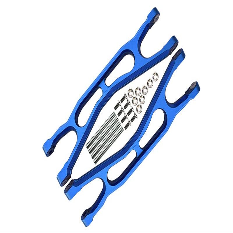 Aluminum 6061-T6 Front Or Rear Extended Upper Arms For Traxxas 1:5 X Maxx 8S With WideMAXX #7895 / XRT 8S Monster Truck Upgrades - Blue