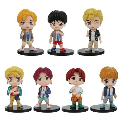Surprise September 7pcs Cake Toppers Character Set Action Figures Toys, Mini Figurines Dolls Birthday Party Supplies Car Desktop Birthday Decorations (A)