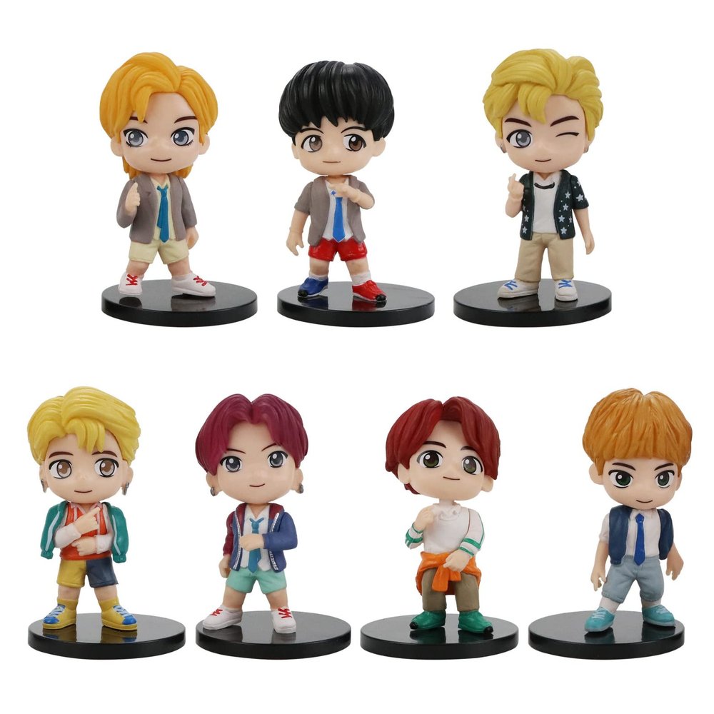 Surprise September 7pcs Cake Toppers Character Set Action Figures Toys, Mini Figurines Dolls Birthday Party Supplies Car Desktop Birthday Decorations (A)