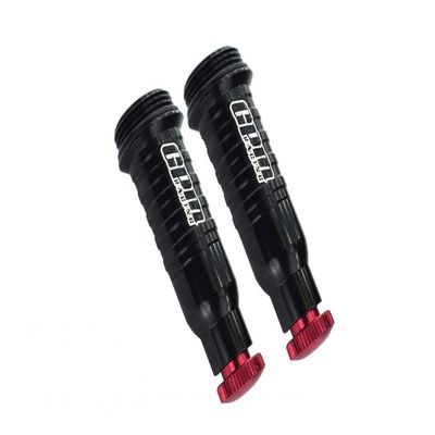 Aluminum Front L-Shape Emulation Piggy Back Body (Built-In Piston Spring) For GPM Optional Spring Dampers Item# SLE128F/L, SLE128F/LA, SLE143R/L, SLE143R/LA - 2Pc Set Black