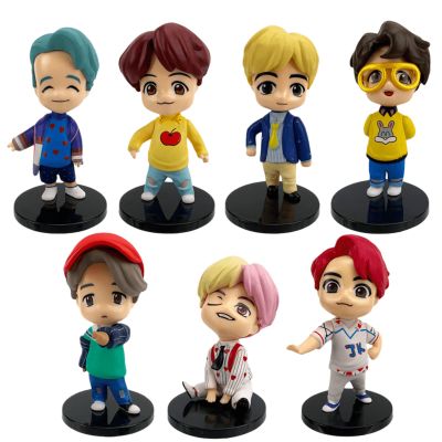 Surprise September 7pcs Cake Toppers Character Set Action Figures Toys, Mini Figurines Dolls Birthday Party Supplies Car Desktop Birthday Decorations (B)