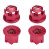 Aluminum 7075-T6 Wheel Lock for Traxxas 1:8 4WD Sledge / 1:5 X Maxx 6S / X Maxx 8S / XRT 8S / 1:6 Sand Car 8S / 1:10 E-Revo 2.0 VXL / 1:10 Maxx with WideMAXX - 4Pc Set Red view 1