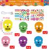 chiazllta 24 Pcs Sugar Skull Masks Craft for Kindergarten Kids, Day of The Dead Art Craft Kit DIY Paper Masks for Preschool Home Classroom Game Activities Party Favors view 2