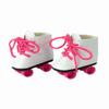 American Fashion World White and Hot Pink Roller Skates for 14-Inch Dolls | Premium Quality & Trendy Design | Dolls Shoes | Shoe Fashion for Dolls for Popular Brands view 1