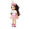 American Fashion World White and Hot Pink Roller Skates for 14-Inch Dolls | Premium Quality & Trendy Design | Dolls Shoes | Shoe Fashion for Dolls for Popular Brands view 3