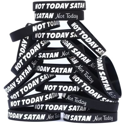 SayitBands 15 of Not Today Satan, Not Today Bracelet Wristbands