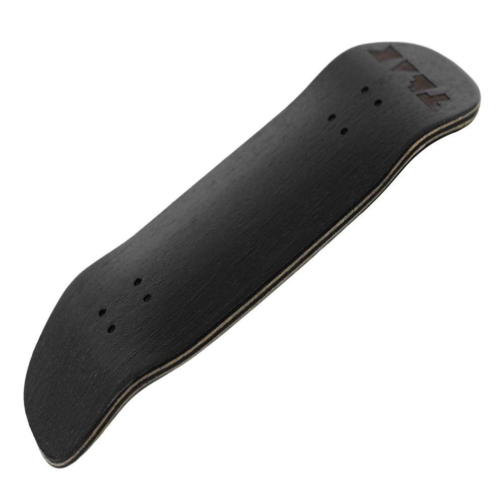 Teak Tuning Prolific Wooden Fingerboard Deck, 33.5mm x 96mm Boxy Shape - Black Mamba - 5 Ply with Custom Color Matching Mid Ply - Includes Prolific Foam Tape