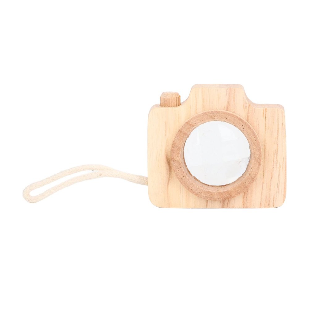 Prism Lens Toy, 5 Colors, 5.2 x 4.8 x 2.5cm, Camera Appearance, Bee Eye Effect, Unique Camera, Cute Portable Interesting Children's Toy(Wood Color) Kaleidoscope