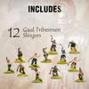 Wargames Delivered - Warlord Games SPQR - Gaul - Tribesmen Slingers. 28mm Miniatures Base, Roman and Greek Military Legion Miniatures for Wargames, and Roman War Games view 2